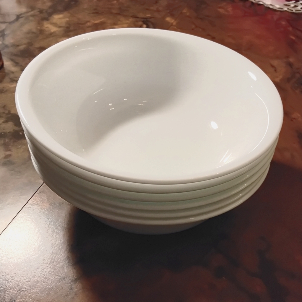 CORELLE 6" WINTER FROST WHITE CEREAL/SOUP BOWLS